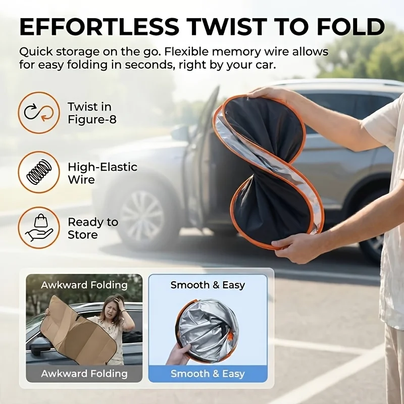 Sonnenblende für die Frontscheibe des Autos Praktisches Aufbewahrungsdesign 3