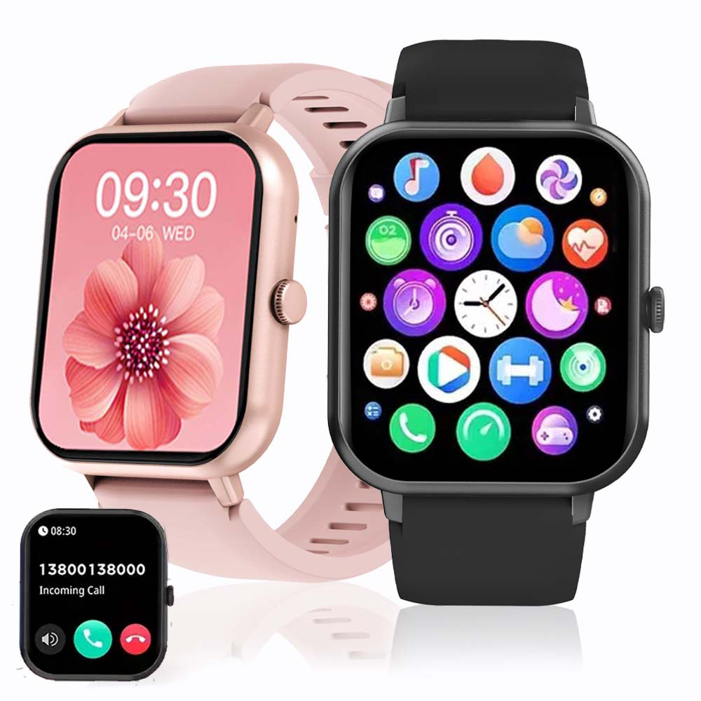 SENBONO ZL54CJ Square Smartwatch Women BT Call Heart