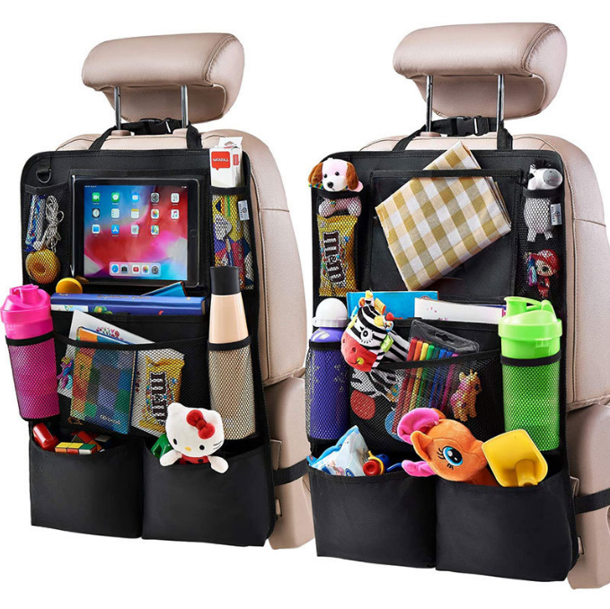 Oxford Cloth Black Car Organizer Document Bag for