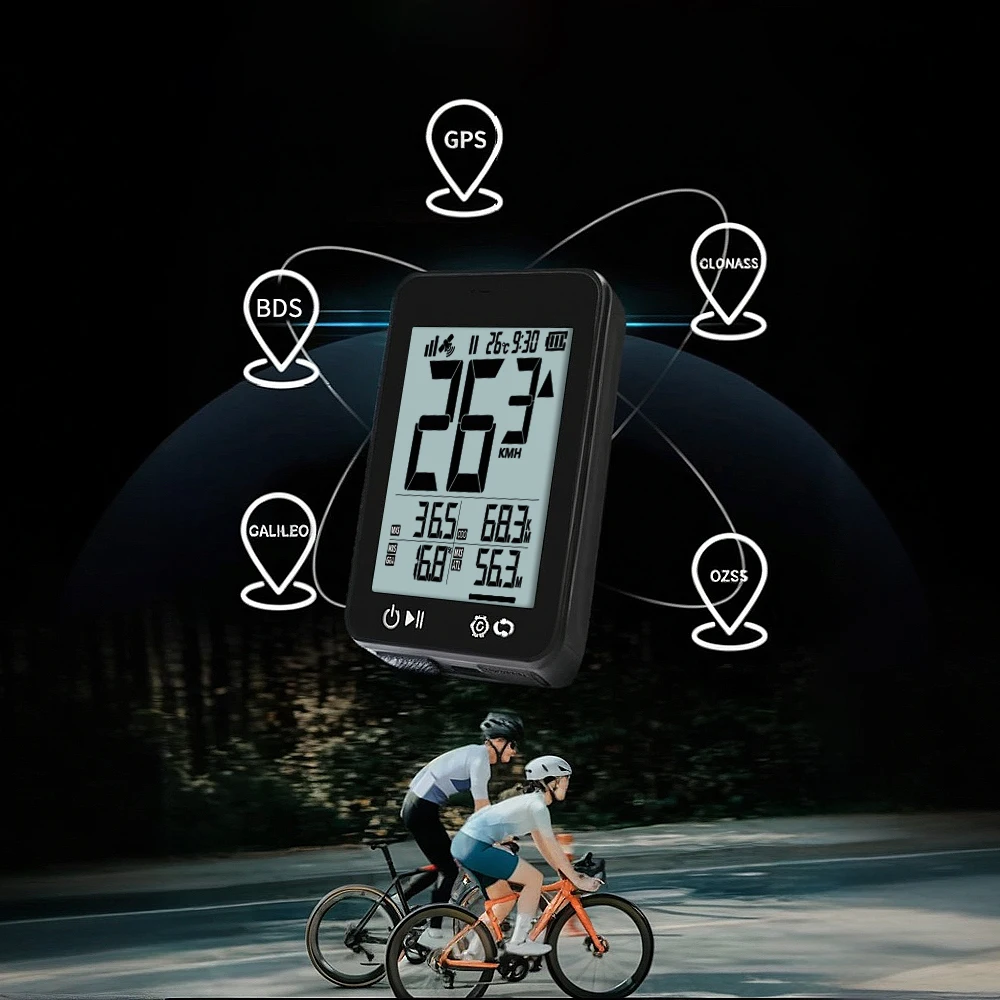 Fahrradcomputer GPS Wireless Radfahren Kilometerzähler Stoppuhr Tracker LCD-Bildschirm 3