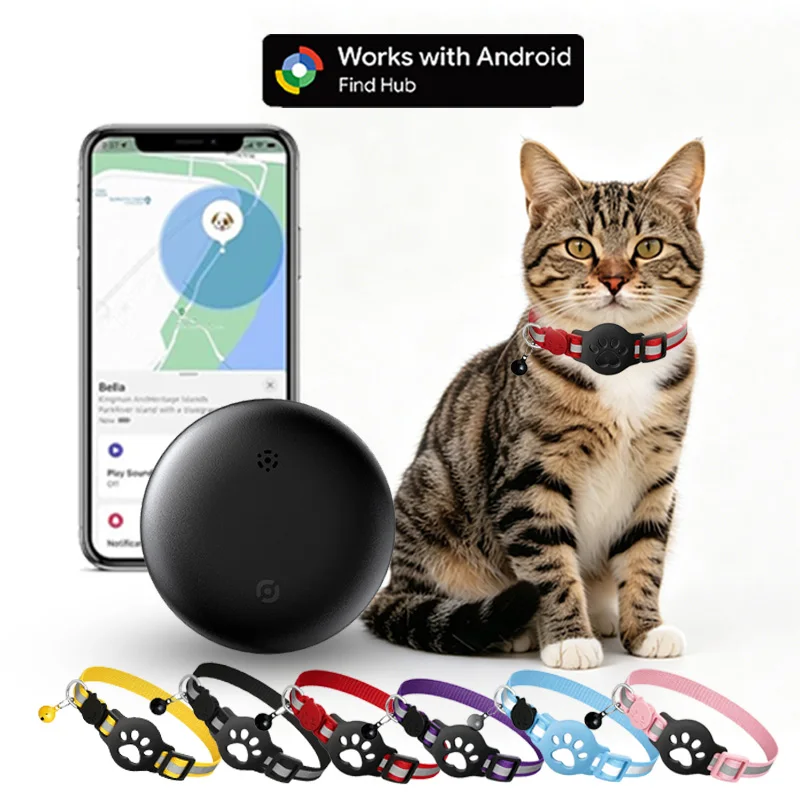 Wasserdichte GPS-Tracking-Halsbänder für Hunde mit Reflektierenden Streifen Anti-Verlust-Tracker