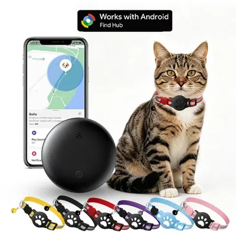 Wasserdichte GPS-Tracking-Halsbänder für Hunde mit Reflektierenden Streifen Anti-Verlust-Tracker