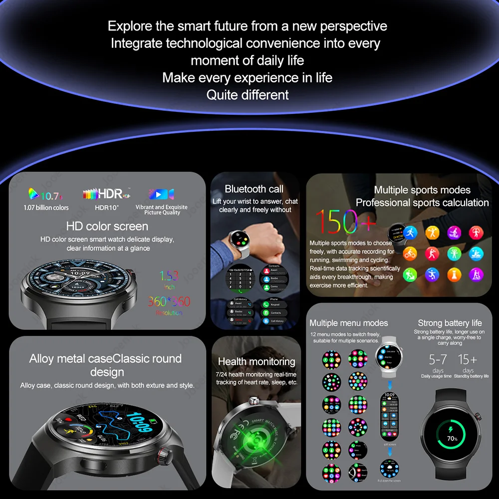 Neue Watch 5 Pro Upgrade GPS NFC Herren-Smartwatch 2