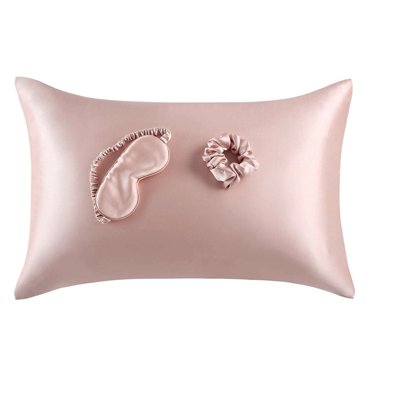 Soft Satin Sleeping Pillowcase With Scrunchies