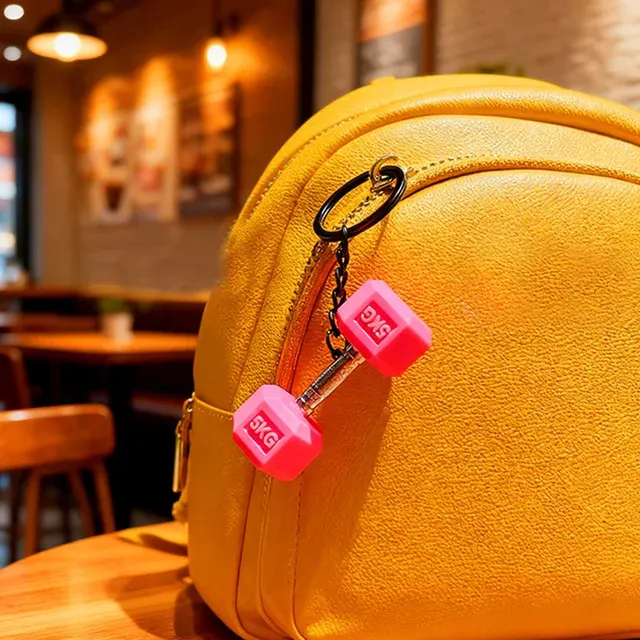Mini Barbell Keychain 3