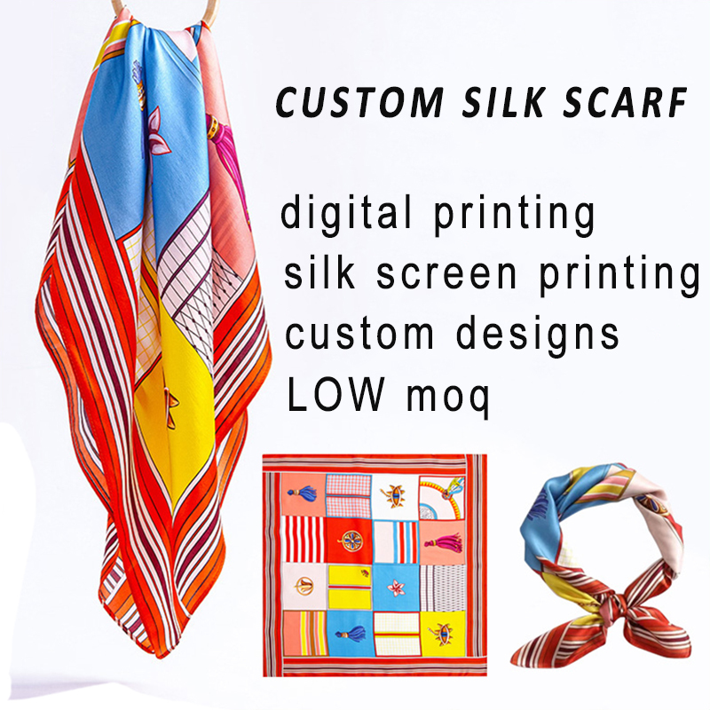 Soft Square Silk Scarf 70x70 cm 3