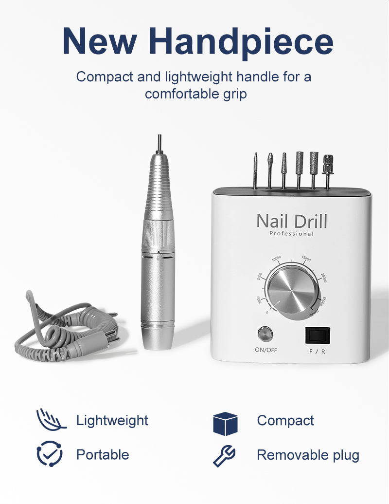 Professional E File Nail Drill Machine 30000rpm Speed 3