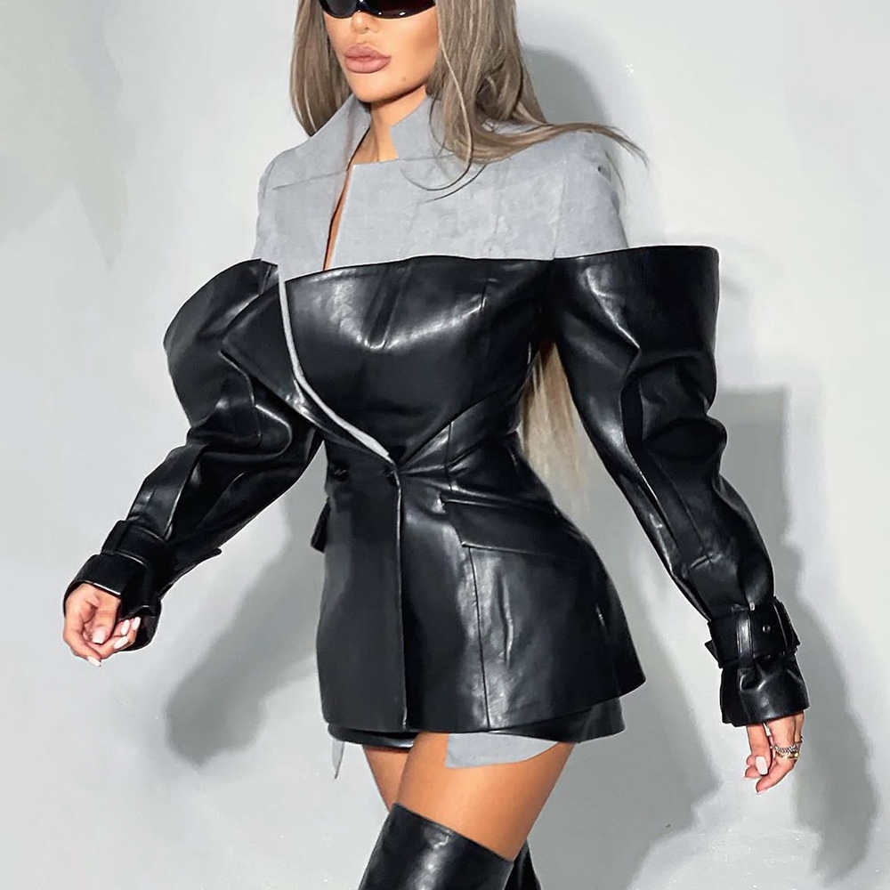 Street Fashion Style Irregular Casual Contrast Color Patchwork 3