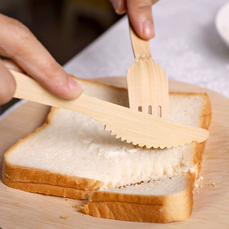 Restaurant Disposable Bamboo Cutlery Set 2