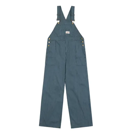 Vertical Stripes Working Bib Pants Men