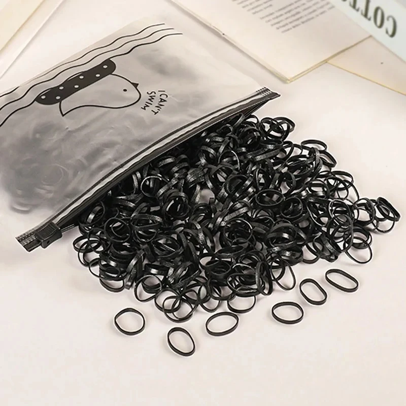 Clear Disposable Elastic Hair Ties for Kids 2