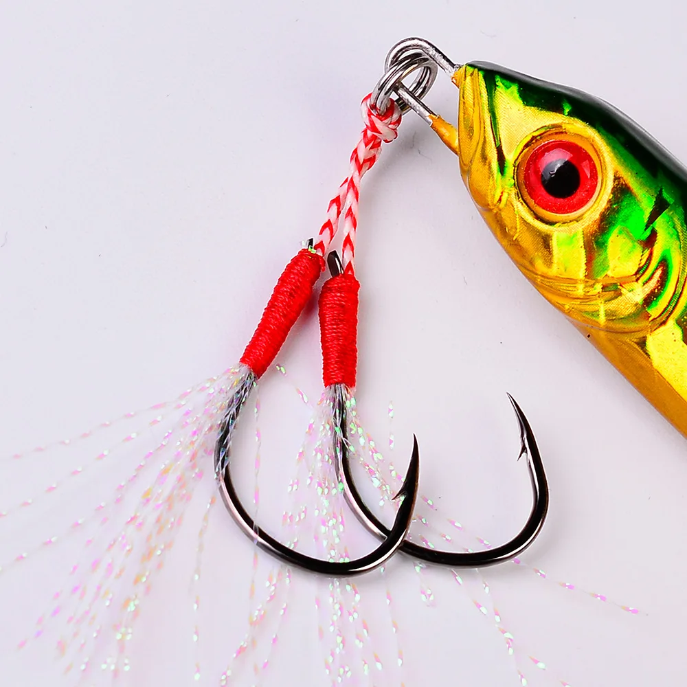 10 Pairs Double Jig Hooks High Carbon 2