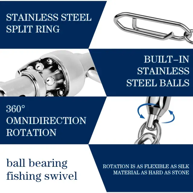 Silver Ball Bearing Fishing Swivel 3