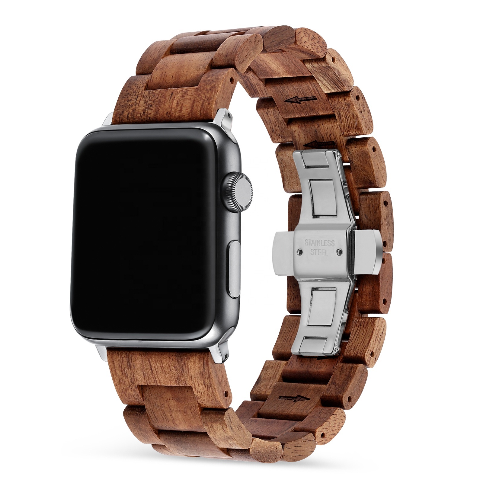 Solid Koa Wood Band Strap for Apple Watch