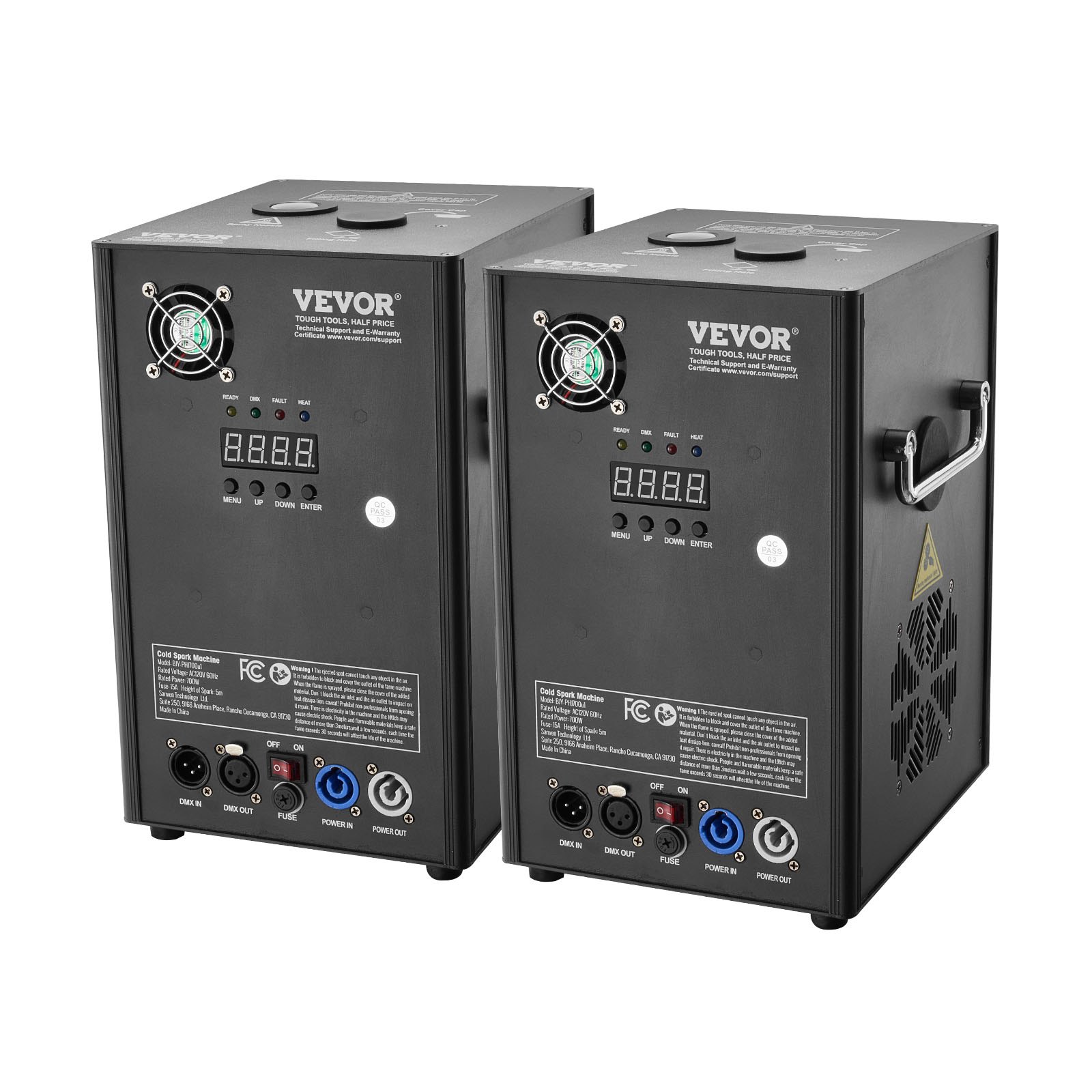 VEVOR Cold Firework Machinex2 700W 6.6-16.4ft Stage DJ