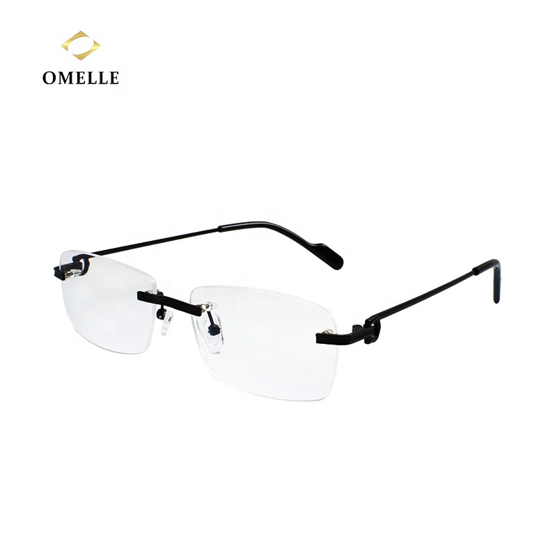 Rimless Glasses Anti Blue Light Myopic Reading Optical