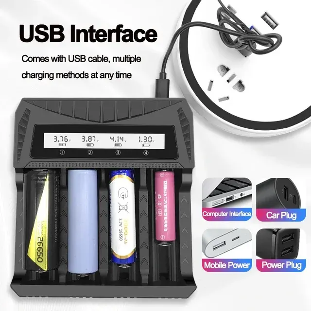 Smart LCD Charger for 18650 and AA Batteries 2