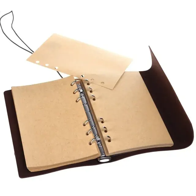 Retro Leather Notebook with Kraft Paper Refills 1