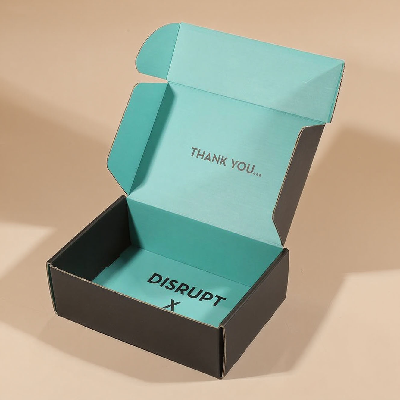 Matte Black Corrugated Mailing Box
