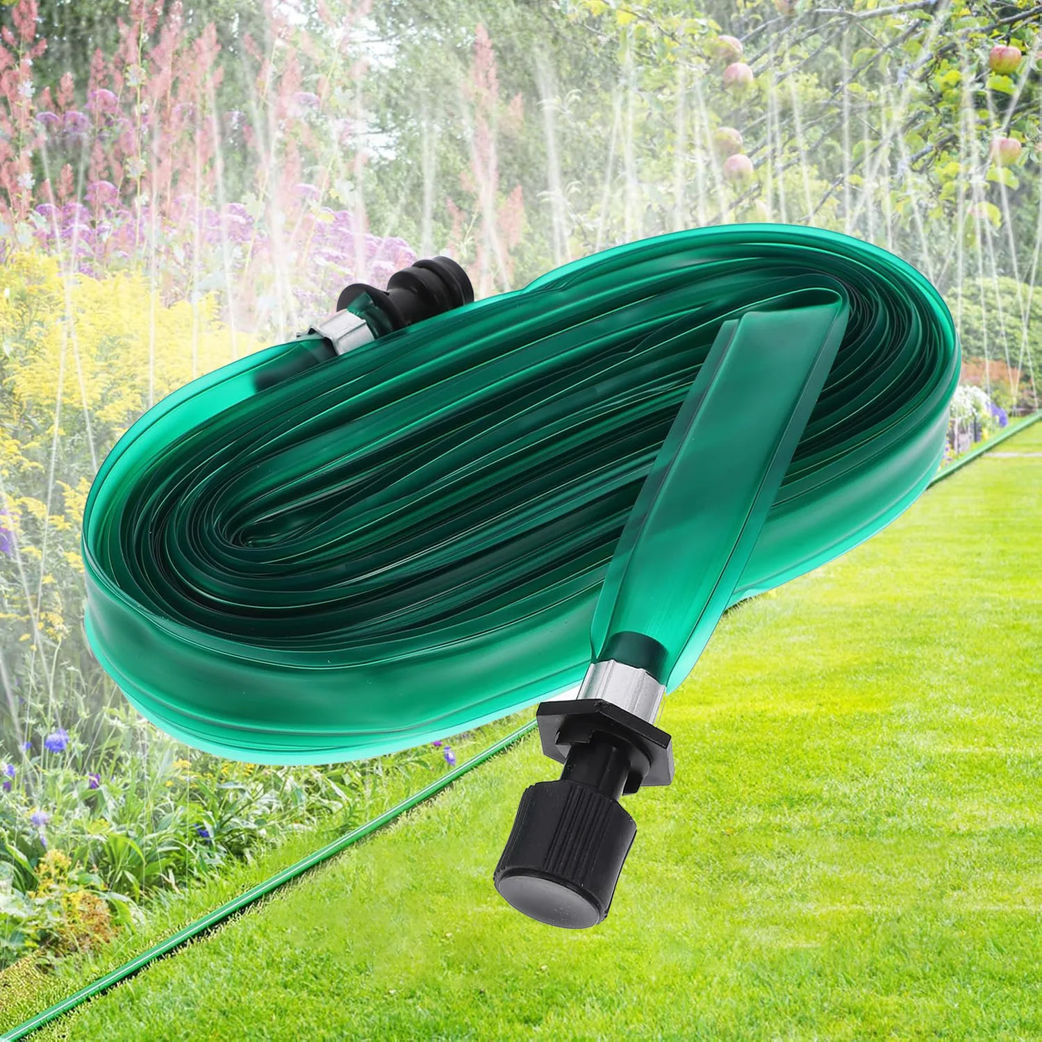 1 Stück Multidirektionaler Sprinkler-Bewässerungsschlauch Langlebiger Flachschlauch zur Wassereinsparung