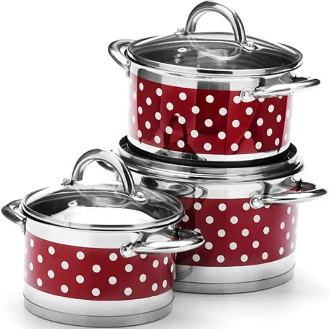6-Piece Forged Steel Cookware Set Glass Lid 2