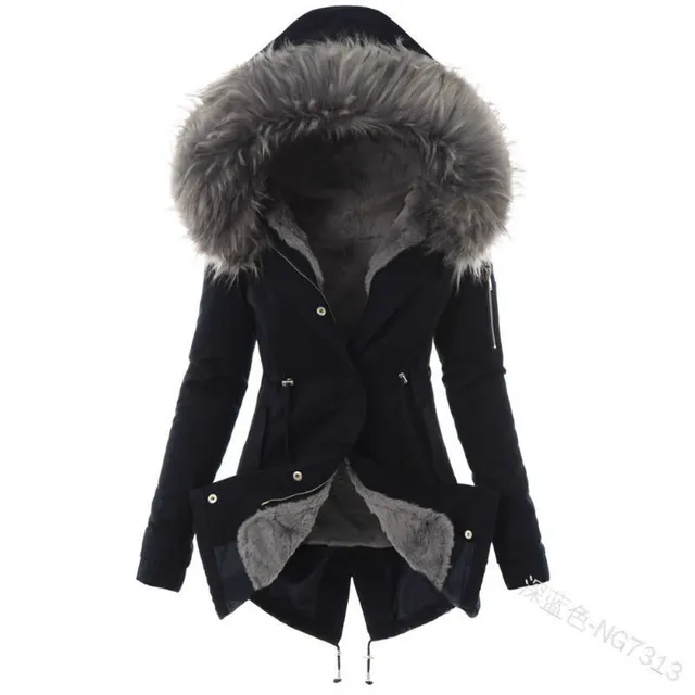 Damen-Kapuzenjacke aus Plüsch 1