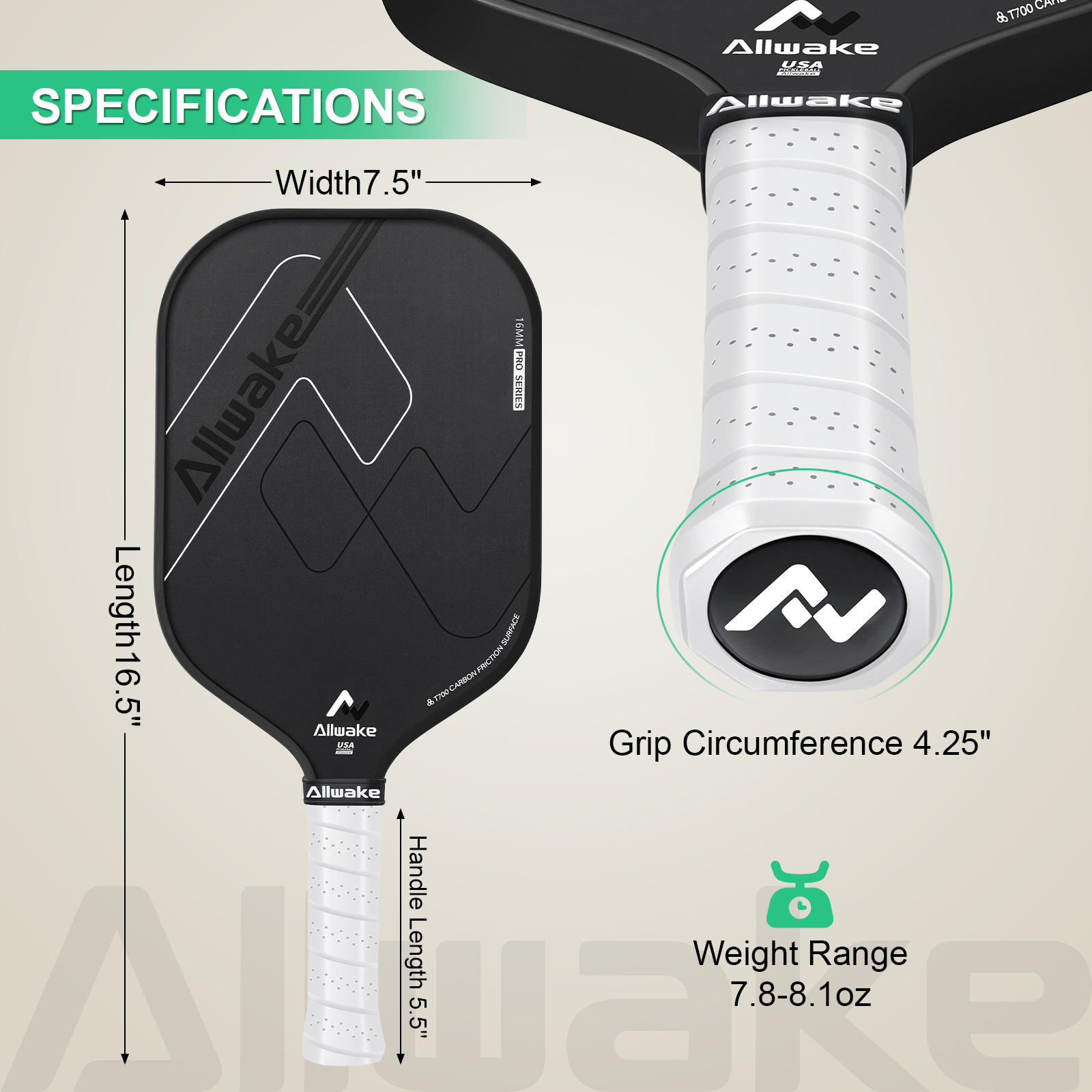 Tournament Honeycomb Core Carbon Pickleball Paddle 4