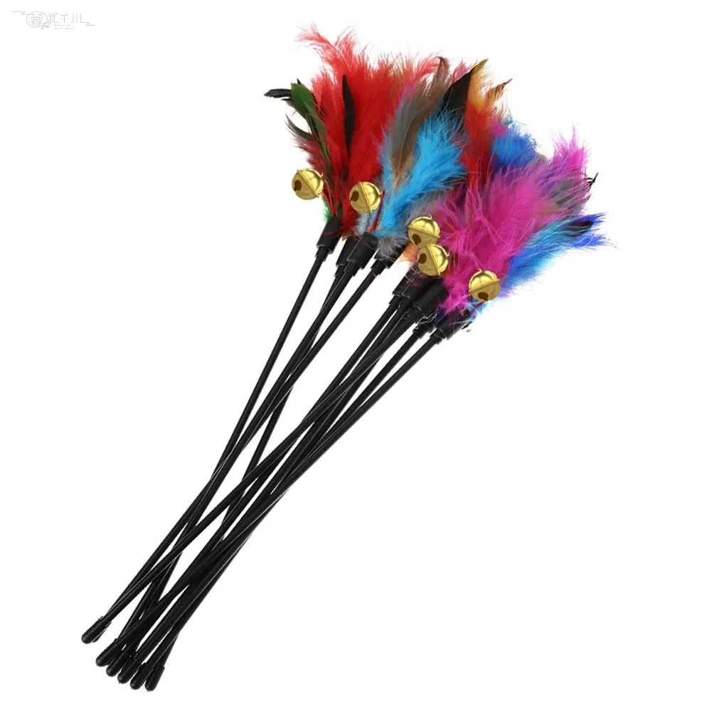 5-Piece Cat Feather Wand Toy Set 3