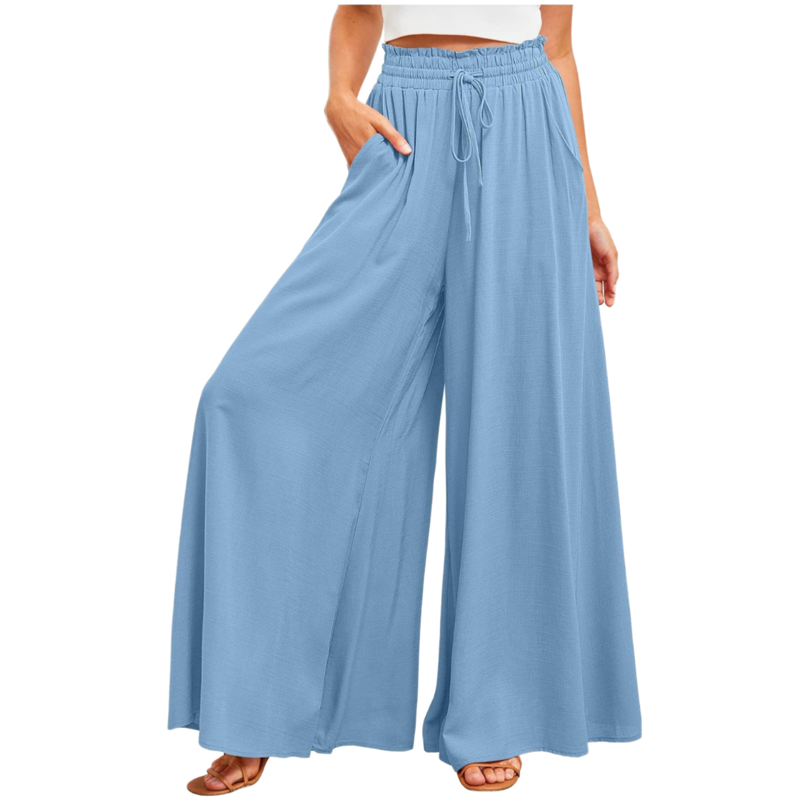 Women's Wide Leg Casual Palazzo Pants 4
