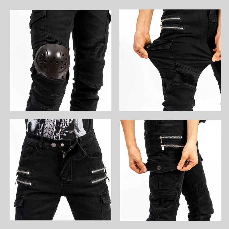 Neue Motocross-Hose mit Doppelreißverschluss im Metallic-Stil für Herren 4