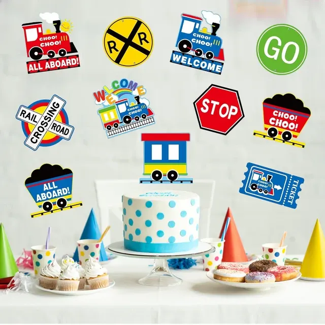 Train Party Decoration Set 4