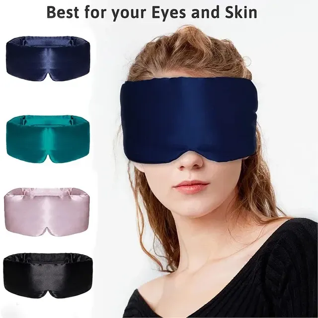 Pressure-Free Silk Sleep Mask with Velcro 2