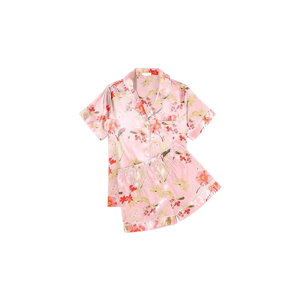 Women's 100% Silk Satin Solid Breathable Summer Streetwear