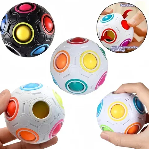 Rainbow Fidget Cube Stress Relief Toy