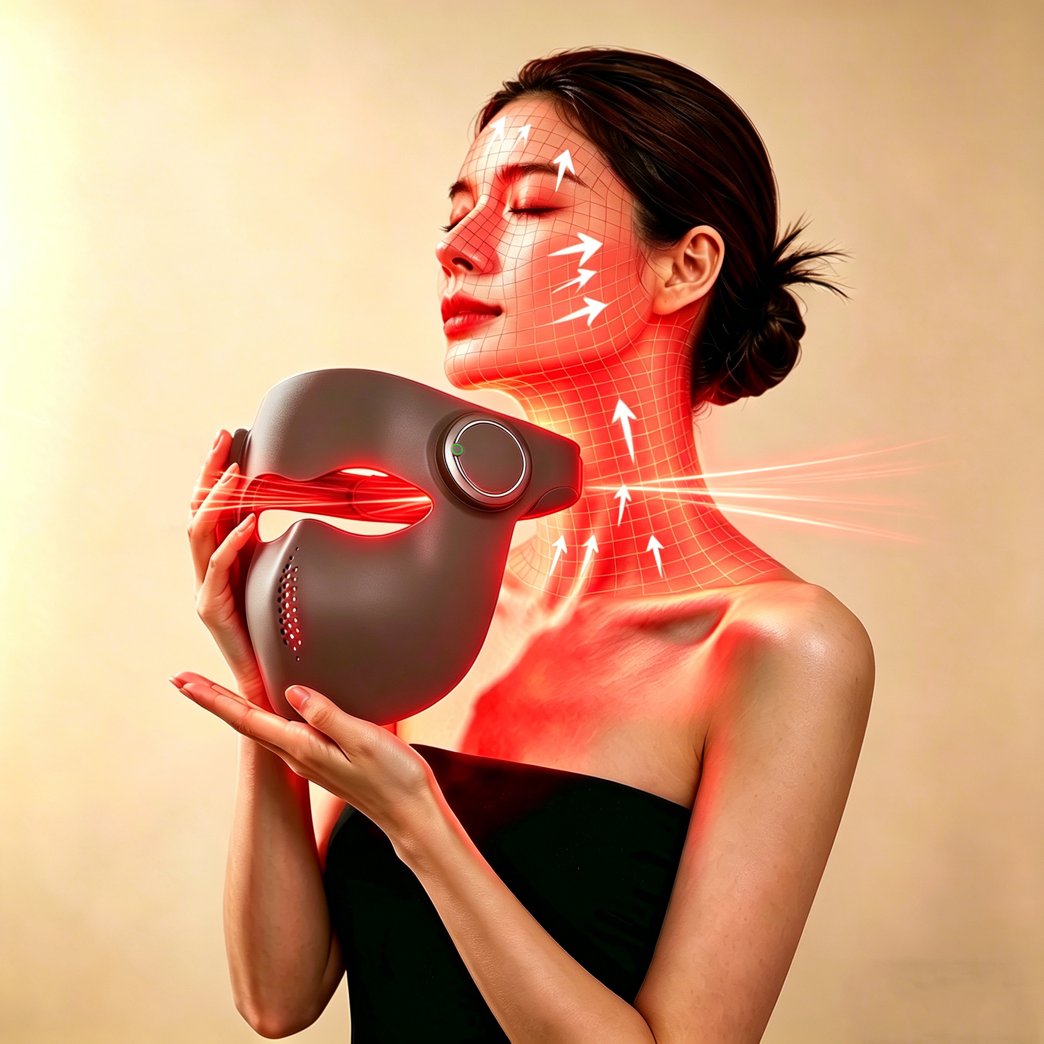 3D Silicone Red Light Therapy Mask Wireless