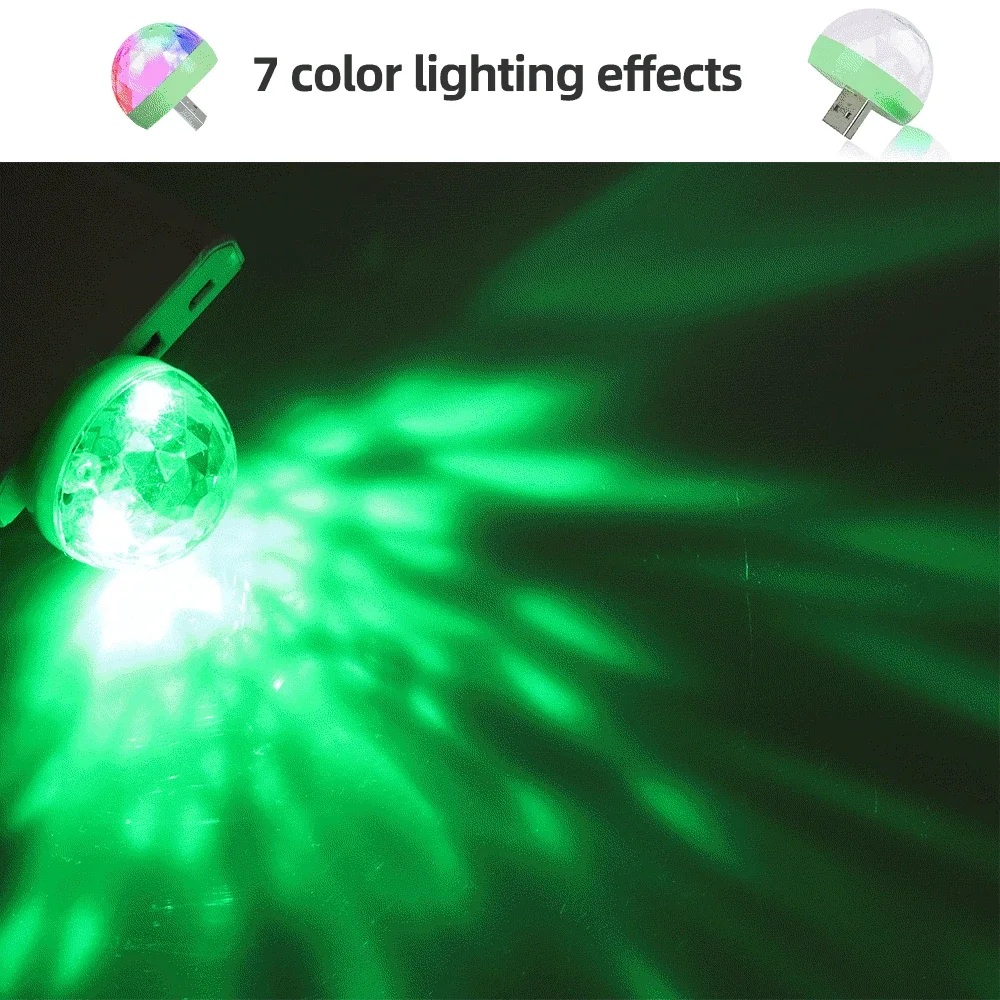 Mini USB LED Auto Atmosphäre Licht RGB Musik 2