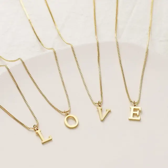 Initial Pendant Necklace 3