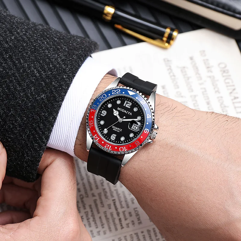 Classic Men's Quartz Watch with Date Stainless Steel 3