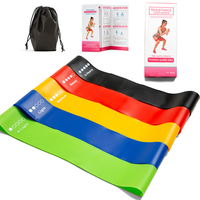 5 Pieces Theraband Hip Resistance Elastic Bands Set