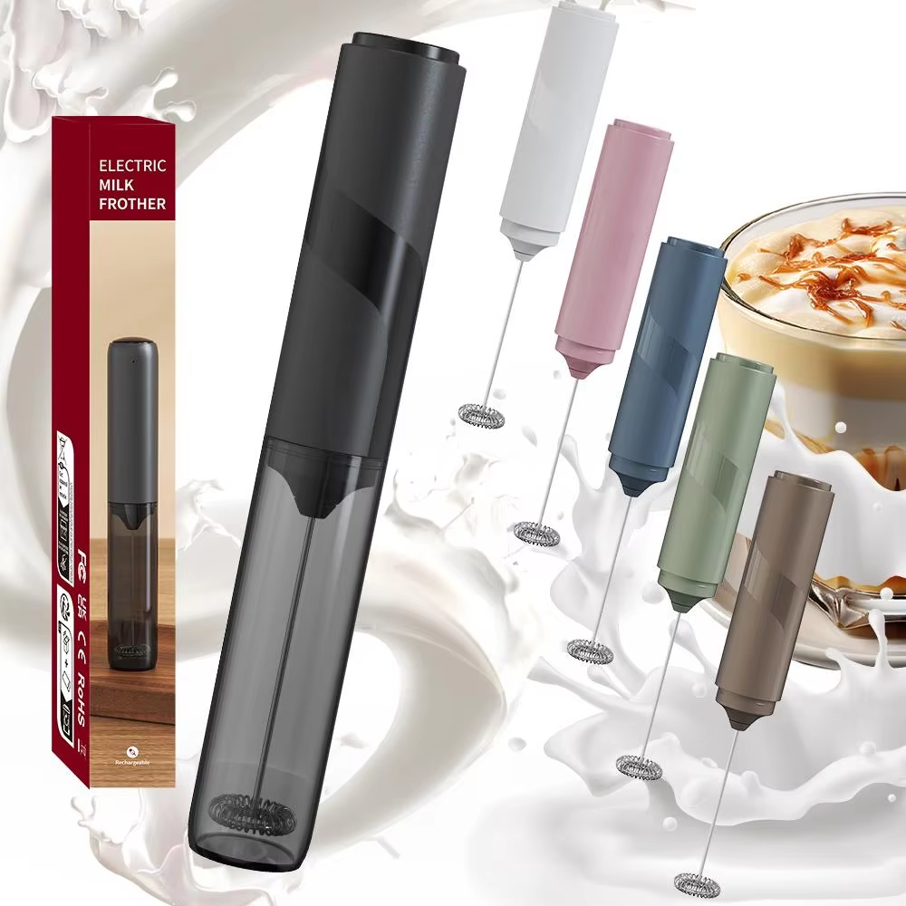 Battery Powered Electric Milk Frother Drinks Mixer Portable