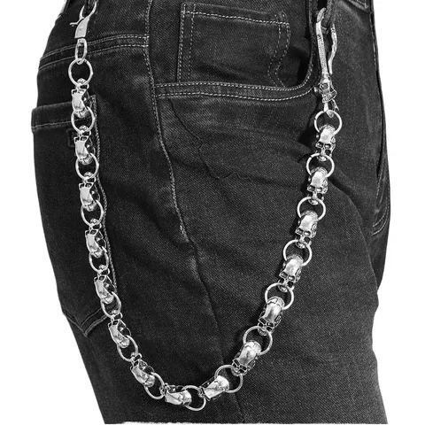 European American Style High-End Alloy Skull Head Pants