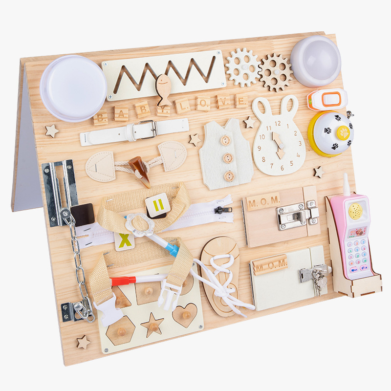 Montessori Wooden Busy Board for Kids