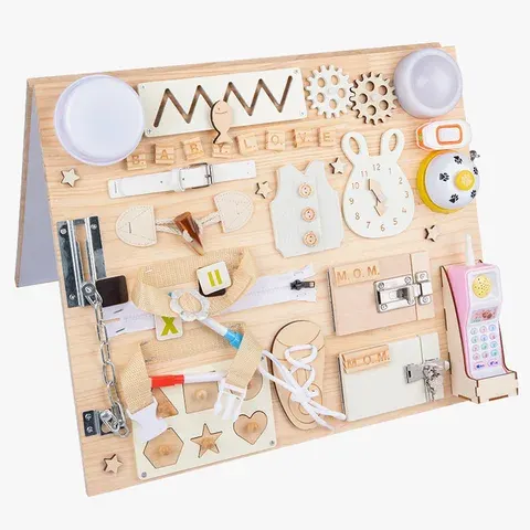 Montessori Wooden Busy Board for Kids
