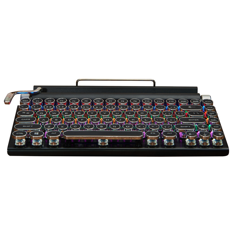 Retro Mini Wireless Typewriter Keyboard Stand 4