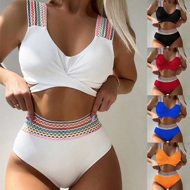 Backless Triangle Split Bikini