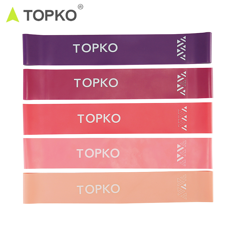 TOPKO Latex 5-Piece Set of Resistance Bands Gym 4