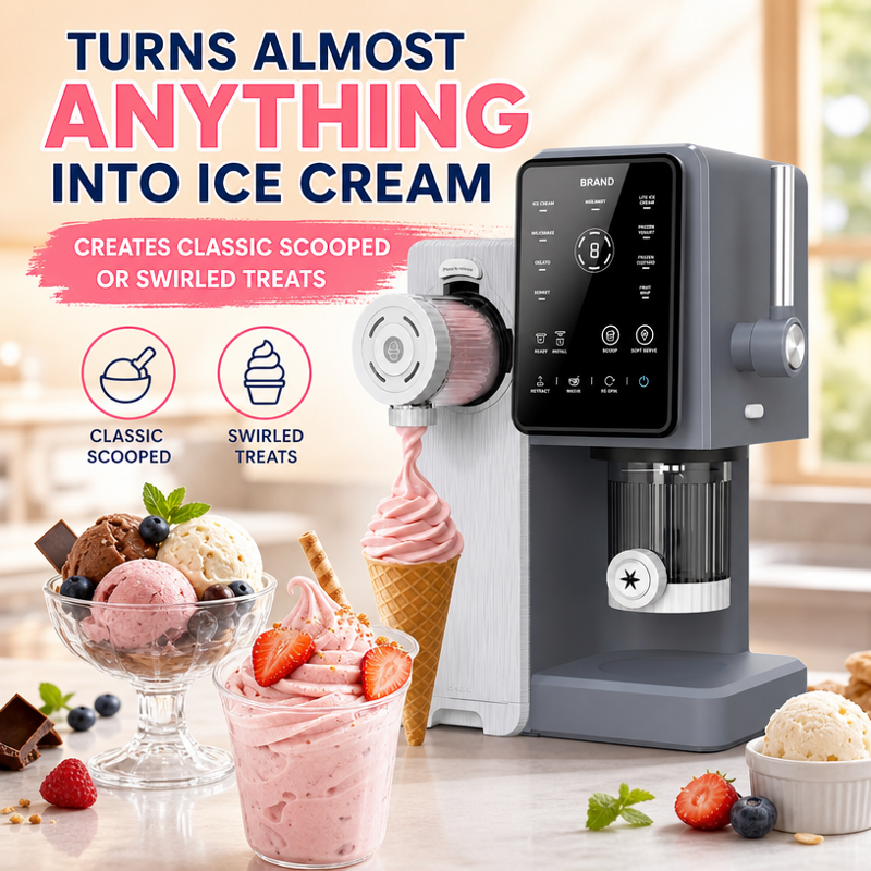High Power 800W Automatic Ice Cream Maker 13 3
