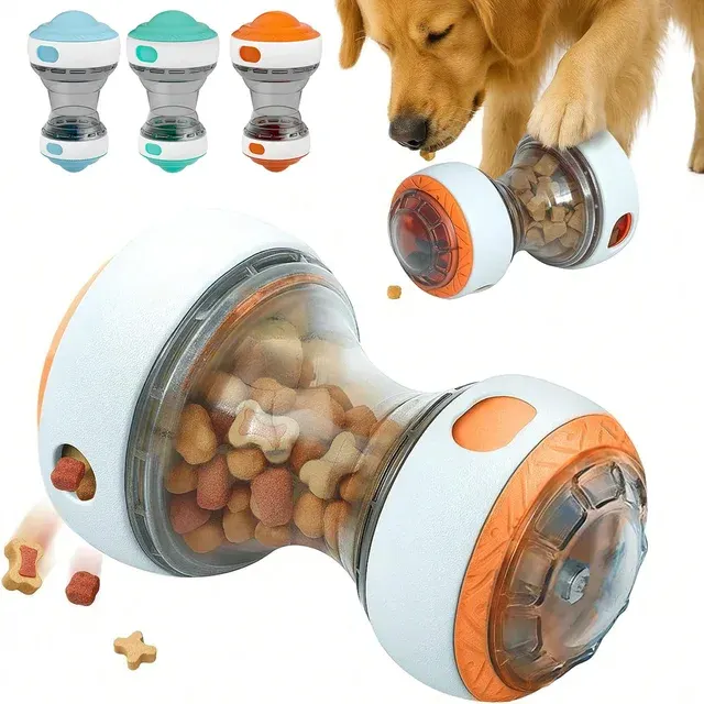 Interaktives Hundespielzeug mit Leckerli-Spender Hunde-Puzzle Rollender Futterball Langlebiger 1