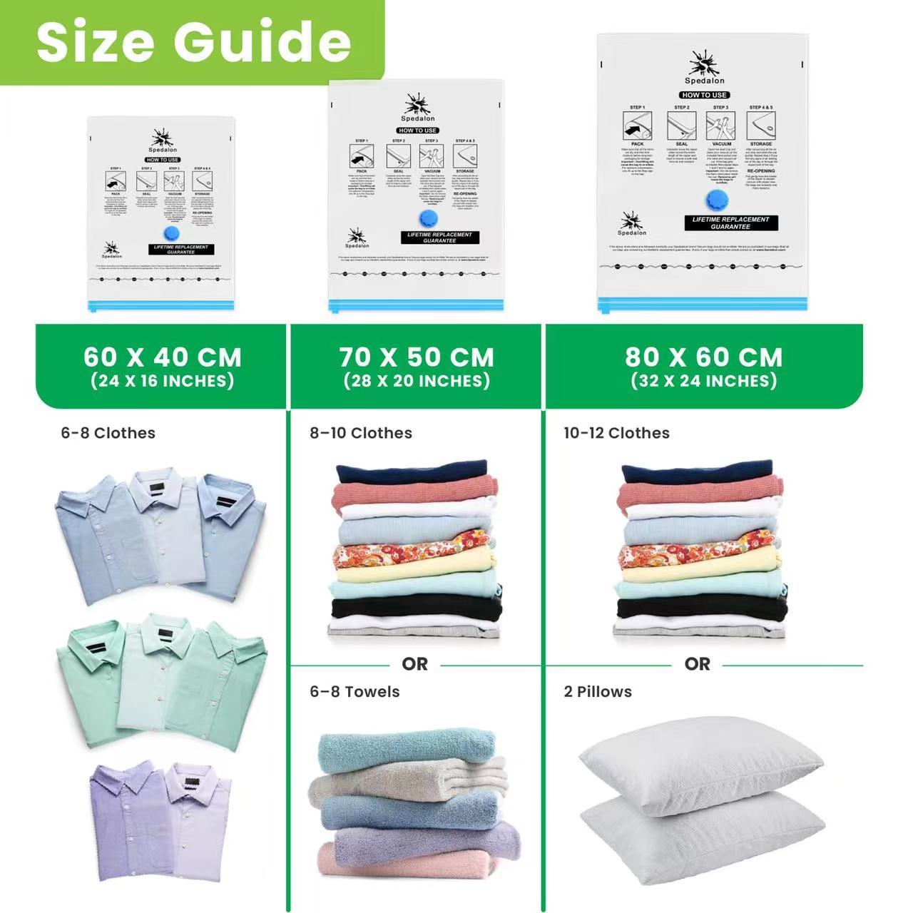 20packs Seller Vacuum Bag for Clothes Large Space 2