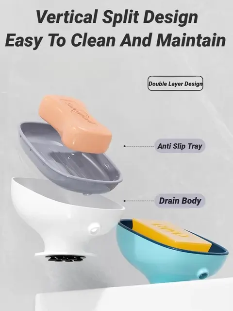 Self-Draining Soap Holder with Suction Cup 3